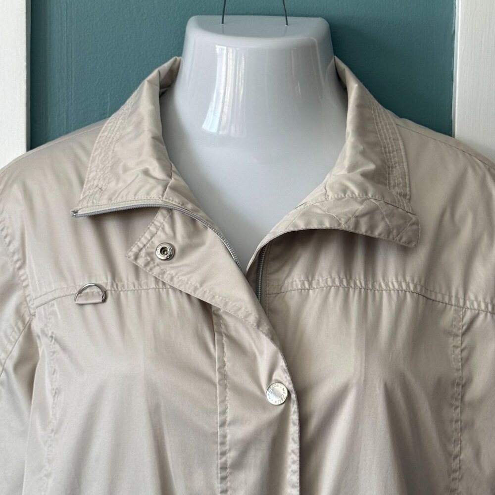 Neyelle Women’s Windbreaker Jacket L Champagne Beige Zipper Snap Front - Picture 2 of 16